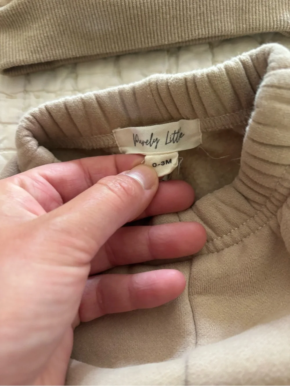 Purely Little Baby Neutral Tan Sweatshirt & Jogger Set